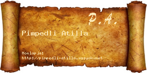 Pimpedli Atilla névjegykártya